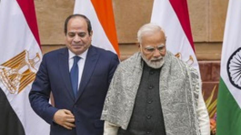 Modi talks with Egyptian President, decides to take ties to 'strategic alliance' level