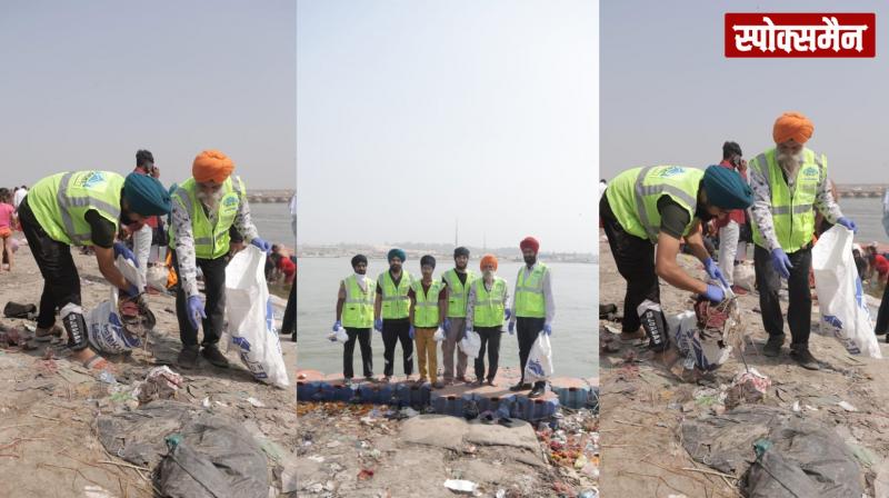 Hemkunt Foundation cleaned the Maha Kumbh Ghats in Prayagraj News in Hindi