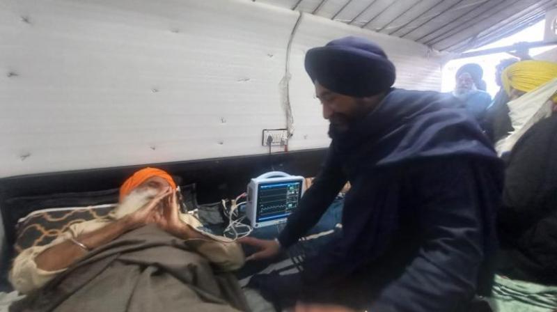 Bhai Baldev Singh Wadala met Jagjit Singh Dallewal at Khanauri Border 