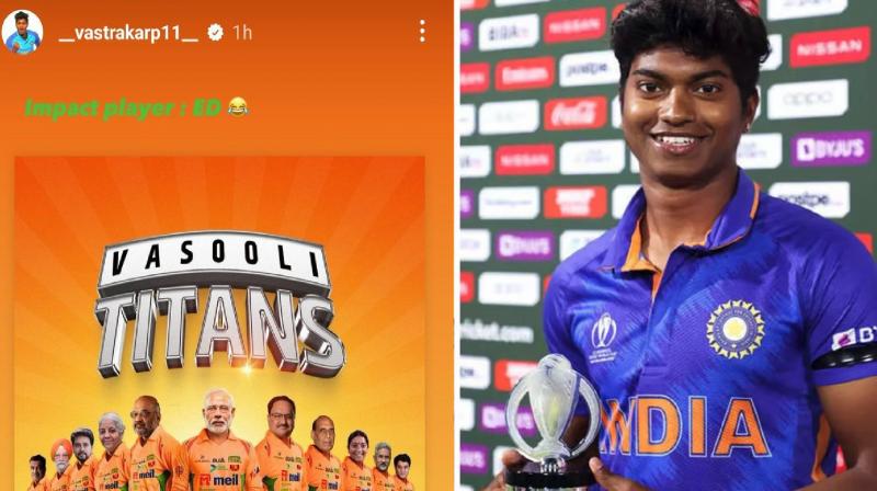 Female cricketer Pooja Vastrakar shared post with PM Modi, Amit Shah 'Vasooli Titans