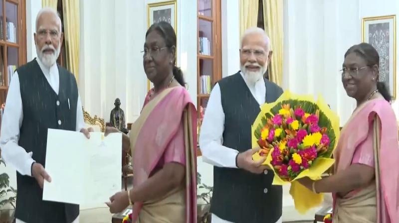 Narendra Modi met the President droupadi murmur news in hindi