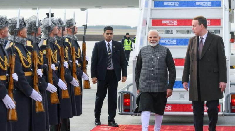 Prime Minister Modi reached Russia news in hindi