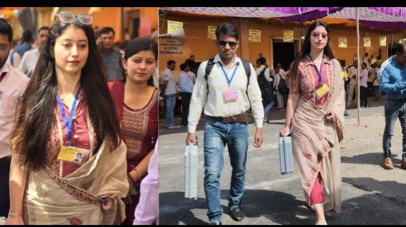 Saharanpur polling agent Isha Arora photos goes viral on social media