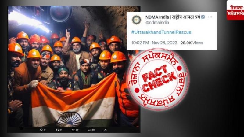  Fact Check AI Generated Image Shared By NDMA In The Name Of Uttarkashi Tunnel Workers