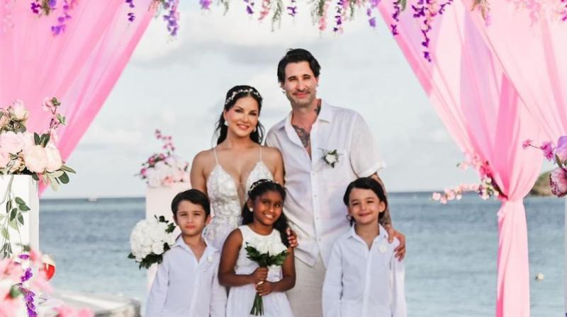 sunny leone and Daniel Weber anniversary Wedding pictures news in hindi