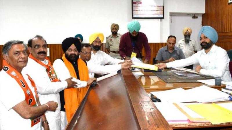 Jalandhar Lok Sabha bypoll: BJP candidate Inder Iqbal Singh Atwal files nomination