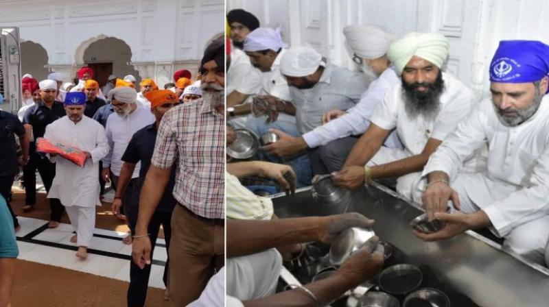 Rahul Gandhi paid obeisance at Sri Harmandir Sahib