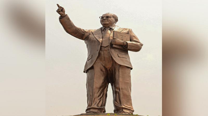 125 feet tall Ambedkar statue unveiled in Hyderabad(फोटो साभार PTI)