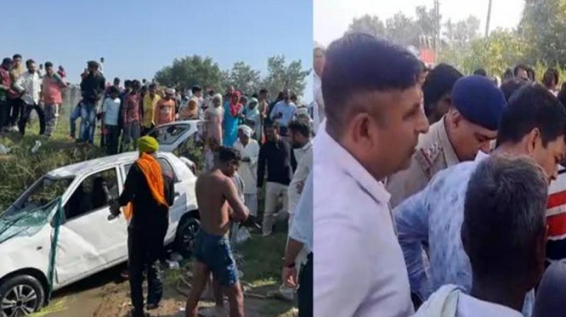 Big accident in Kaithal on Dussehra, car fell in the canal news in hindi