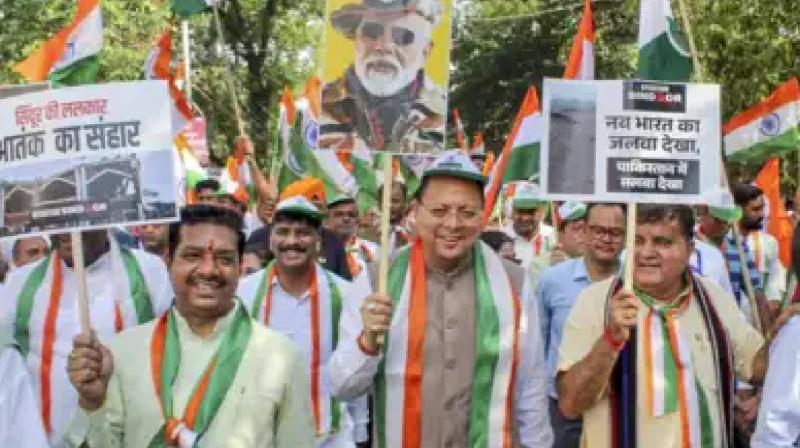 A grand event of “Tiranga Shaurya Samman Yatra” organized BY CM Pushkar Singh Dhami 