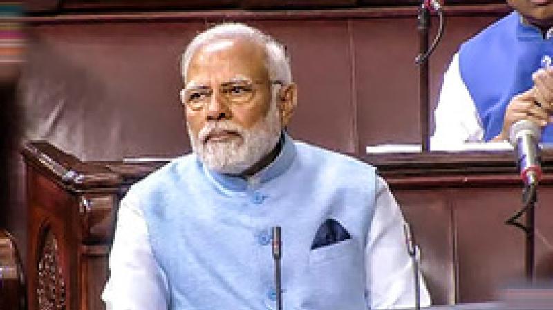 PM Modi reached Parliament wearing a sadri made from plastic bottles