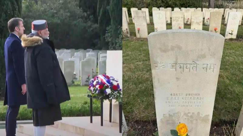 PM Modi, French President Macron paid tribute to the martyred Indian soldiers news in hindi