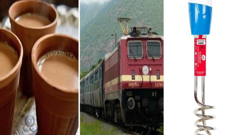 The venture was making tea with a water-heating rod in the train