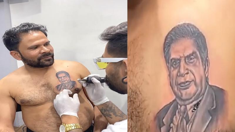 true tribute to Ratan Tata man got Tattoo on his chest news in hindi