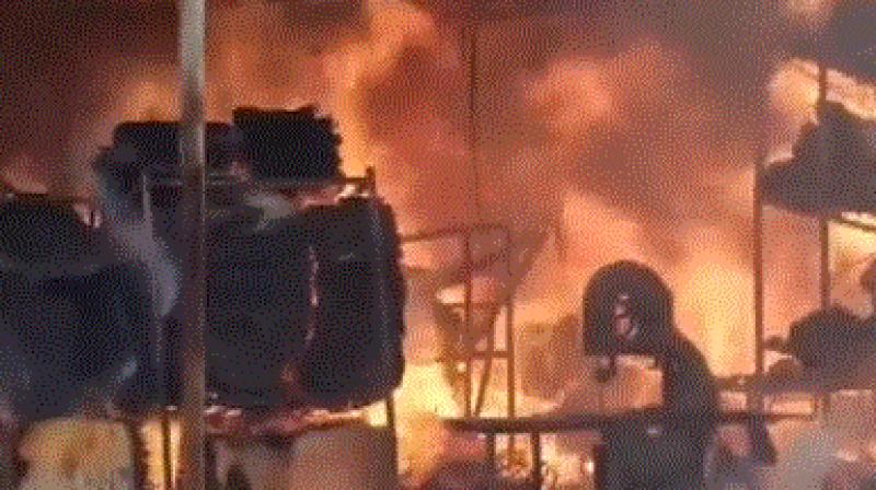 Fire breaks out at three-storey showroom in Rajkot