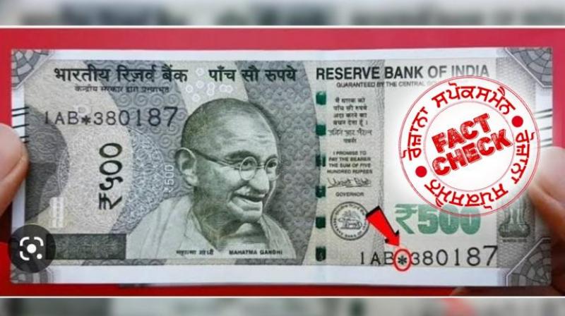  Fake claim viral regarding 500 rs star series notes