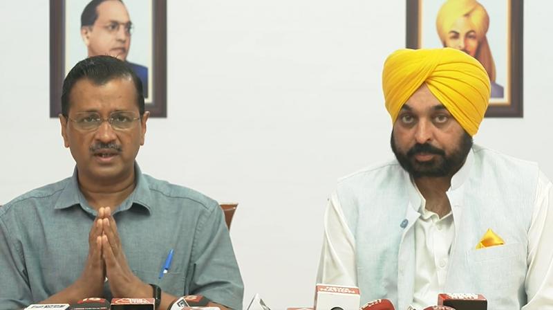 Delhi CM Arvind kejriwal and Punjab CM bhagwant maan 