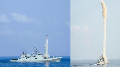 Indian Navy fired several anti-ship missiles in Arabian Sea News In Hindi