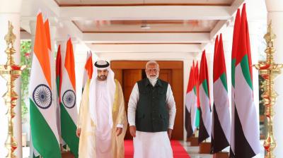 Prince Sheikh Hamdan arrives in India, meets PM Modi news in hindi