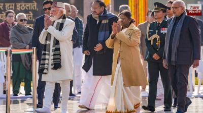 On Atal Bihari Vajpayee's 101st birth anniversary, the President and PM visited 'Sadaiy Atal' and paid their tributes.