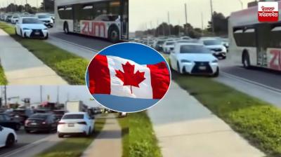 Canada Dangerous Driving Punjabi men video Viral news in hindi