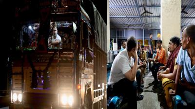Rahul Gandhi was seen traveling in a truck, got to know his problems from the drivers