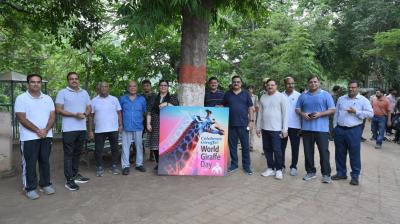 World Giraffe Day celebrated in Patna Zoo news in hindi