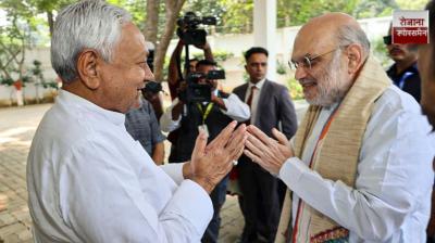 Amit Shah met CM Nitish Kumar after his statement on CM face news in hindi