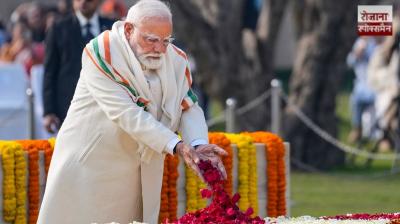 President Murmu & PM Modi Pay Tribute To Mahatma Gandhi At Rajghat
