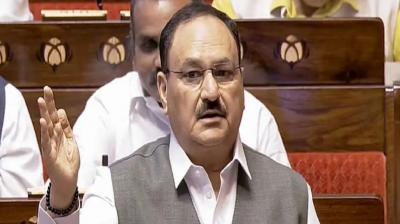 JP Nadda reply to Congress in Rajya Sabha news in hindi