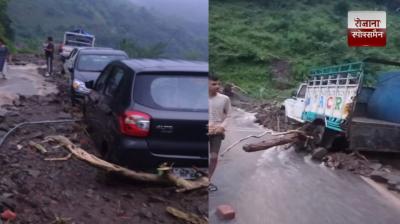  Cloud burst in Bilaspur, Himachal, vehicles buried under debris news in hindi 