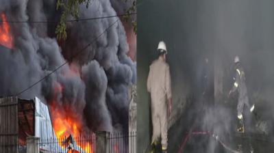 Fierce fire in building in Greater Noida, more than 60 people...