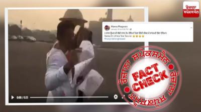  Old video of UP Congress leader Sachin Chaudhary Protesting With Her Girl Child shared with misleading claim as recent