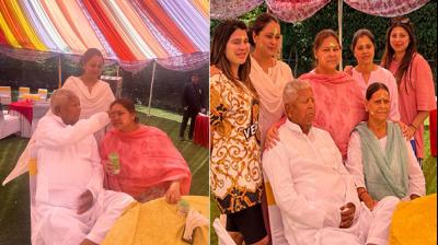 Lalu Prasad Yadav celebrated Holi with wife Rabri Devi and daughters, gave best wishes