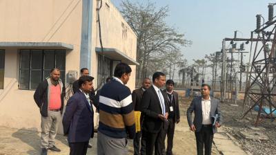 बिहार ऊर्जा सचिव ने निर्माणाधीन मझौलिया ग्रिड उपकेंद्र  एवं माधोपुर विद्युत शक्ति उपकेंद्र का किया औचक निरीक्षण