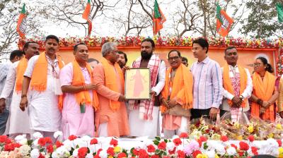 उपमुख्यमंत्री परिवर्तन यात्रा के तहत पश्चिम बंगाल के क्रांतिमाल विधानसभा क्षेत्र (सिलीगुड़ी) में आयोजित विशाल जनसभा को संबोधित कर रहे थे। 