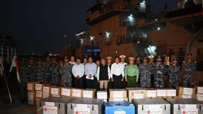 More than 50 tonnes of relief material sent by India reached Yangon News In Hindi