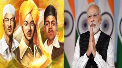 PM Modi pays tribute to Bhagat Singh, Sukhdev and Rajguru on Martyr's Day
