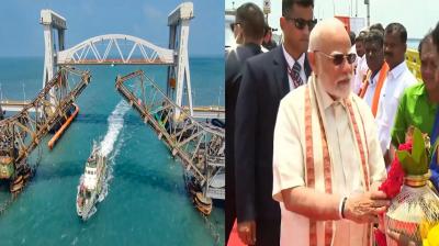 PM Modi inaugurates India's first vertical sea bridge news in hindi