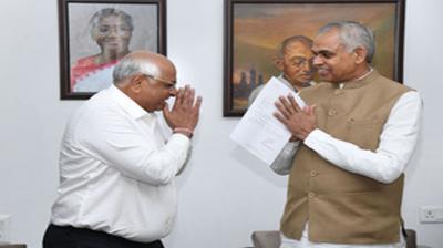 Gujarat Chief Minister Bhupendra Patel submits resignation, BJP Legislature Party meeting on Saturday