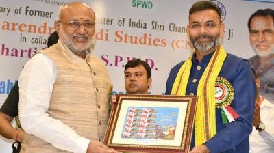  Sanjay Sherpuria's book "Water Management" released with the blessings of Governor Radhakrishnan