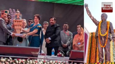 Sonia Gandhi unveiled the statue of Virbhadra Singh news in hindi 