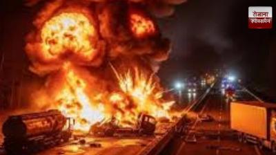 200 cylinders explode on the Jaipur-Ajmer highway news in hindi