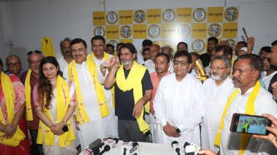 Former state general secretary of BJP Sudhir Sharma participated in Jan Suraj along with the workers news in hindi