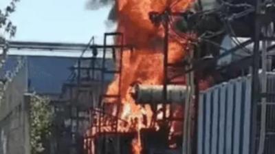 Mandi Gobindgarh power grid terrible fire broke out power supply stopped news in hindi