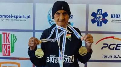 95 years old woman did amazing, won 3 gold medals in athletics by defeating age