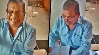 Video of booth level officer taking bribe goes viral Bihar news In hindi