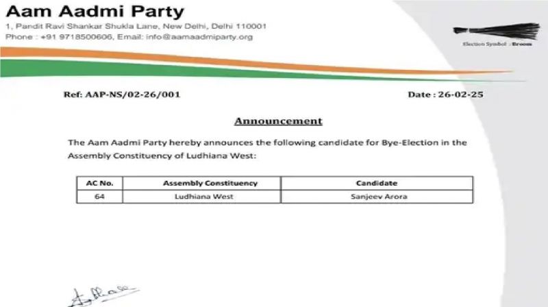 Sanjeev Arora AAP Candidate 